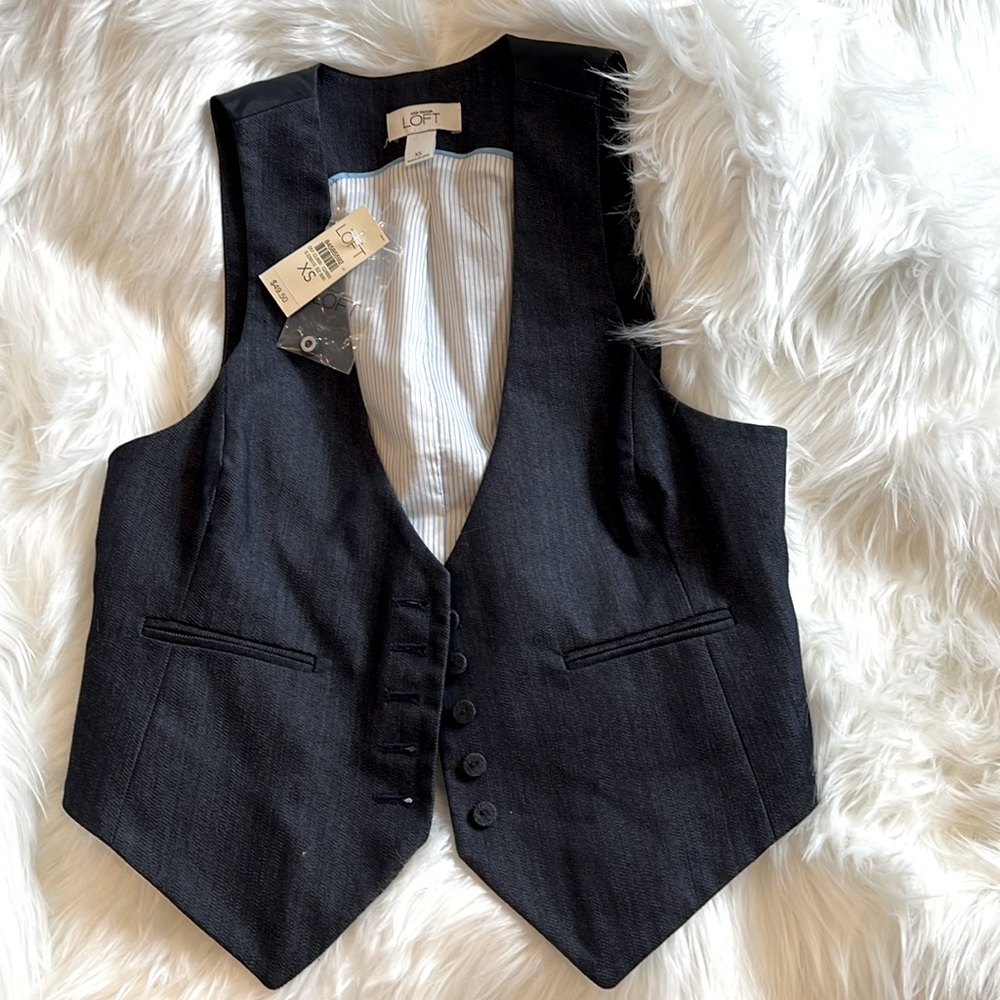 X-small denim Loft vest